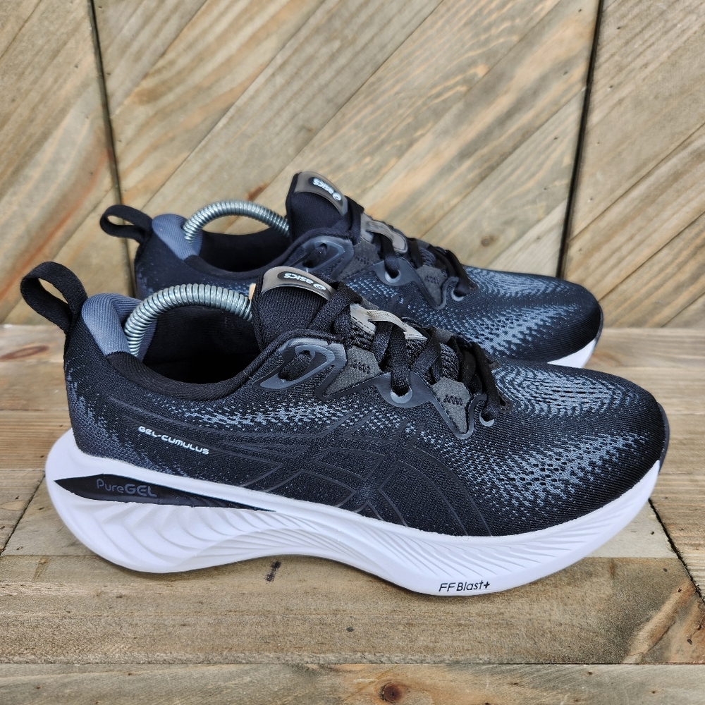 Asics Gel Cumulus 25 Womens Athletic Running Shoes Size 8.5 Narrow Black White